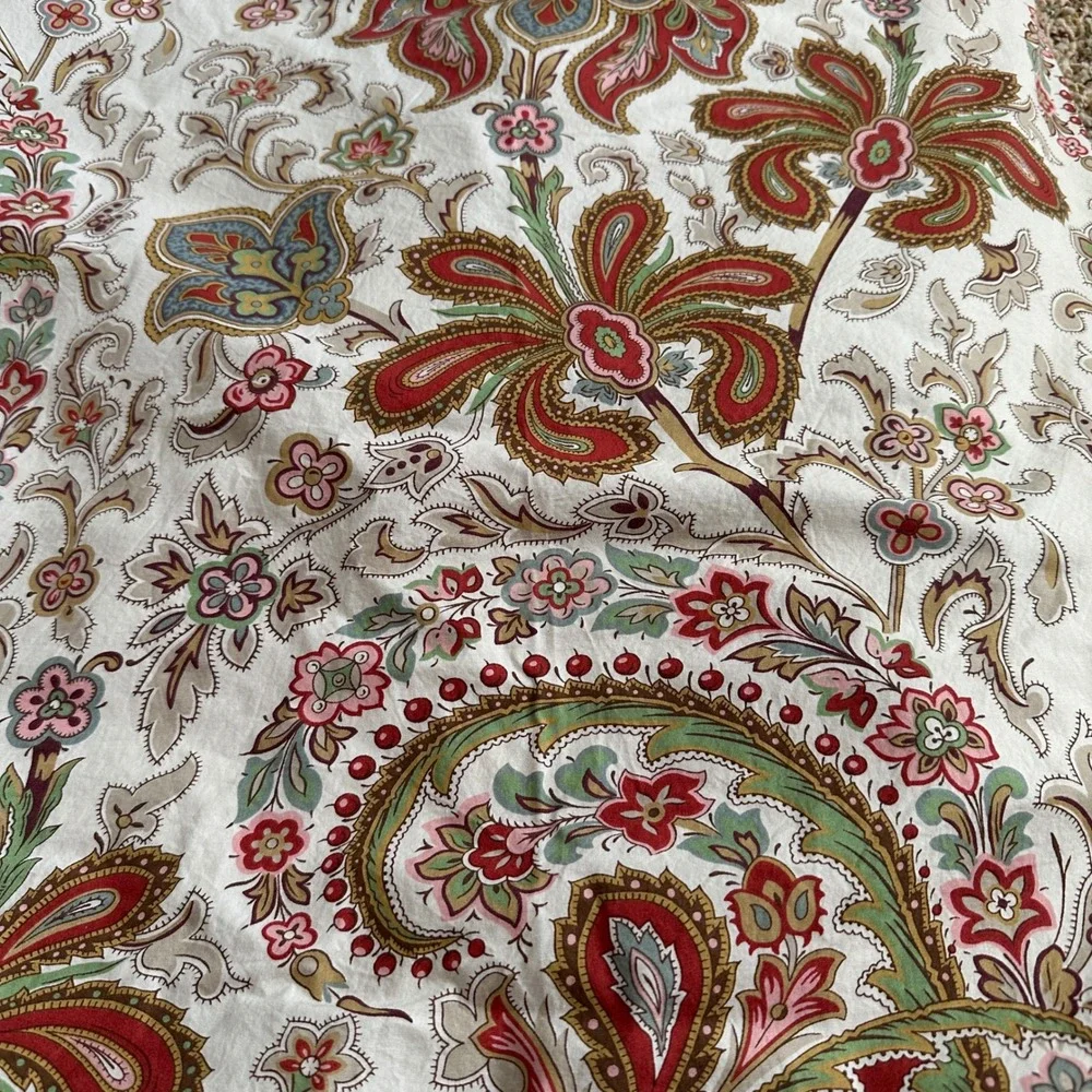 Set of 2 Pottery Barn Duvet Covers Full/Queen 100% Cotton Paisley Medallion
